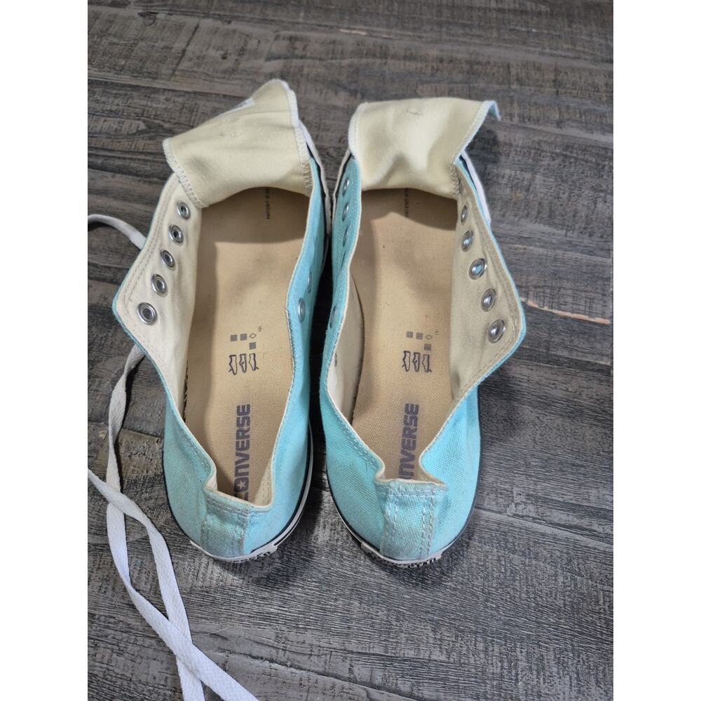 Converse All Star Low Top Sneakers Unisex Mens 8 Womens 10 Light Blue Shoes - Picture 7 of 16